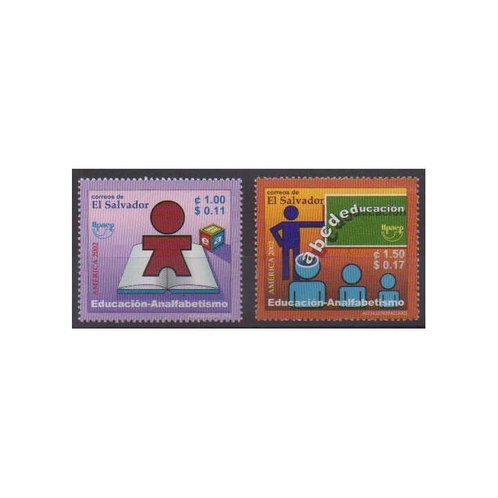 Buy these stamps of Salvador of the year 2002 (Nb 1519/1520).