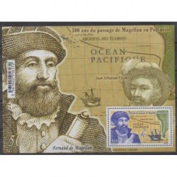 Polynésie - Blocs et feuillets - 2021 - No BF54 - Navigation - Histoire - Magellan