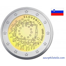 2 euro commémorative - Slovénie - 2015 - 30ème anniversaire du drapeau européen - UNC