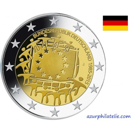 2 euro commémorative - Allemagne - 2015 - 30ème anniversaire du drapeau européen - UNC