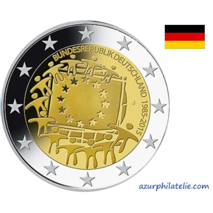 2 euro commémorative - Allemagne - 2015 - 30ème anniversaire du drapeau européen - UNC
