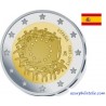 2 euro commémorative - Espagne - 2015 - 30ème anniversaire du drapeau européen - UNC