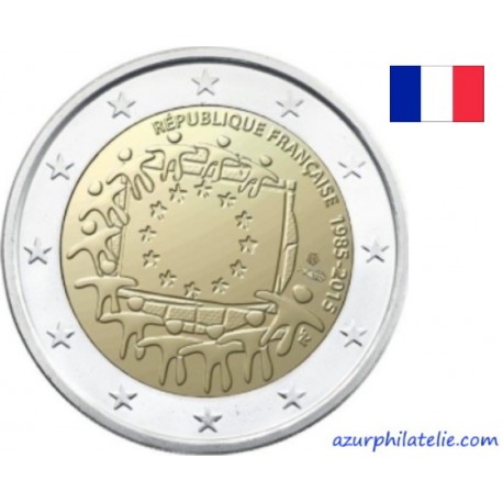 2 euro commémorative - France - 2015 - 30ème anniversaire du drapeau européen - UNC