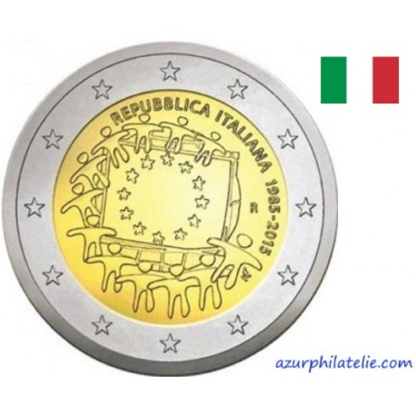 2 euro commémorative - Italie - 2015 - 30ème anniversaire du drapeau européen - UNC