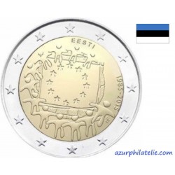2 euro commémorative - Estonie - 2015 - 30ème anniversaire du drapeau européen - UNC