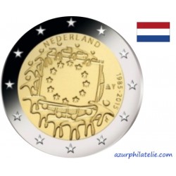 2 euro commémorative - Pays-Bas - 2015 - 30ème anniversaire du drapeau européen - UNC