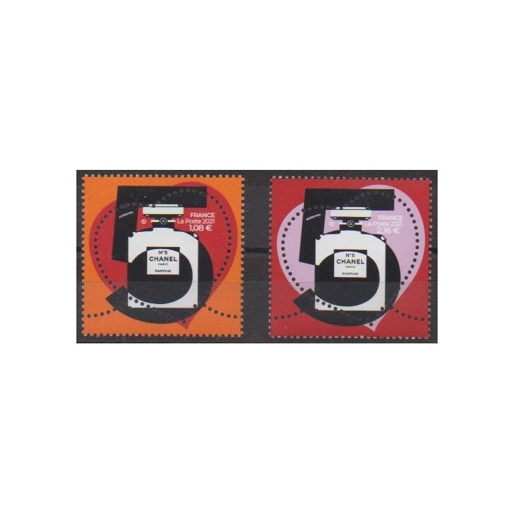 Buy this stamp of France of the year 2021 (Chanel n°5).