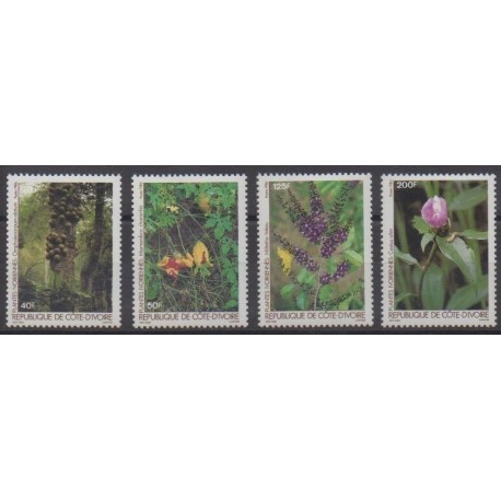 Ivory Coast - 1986 - Nb 756/759 - Flowers