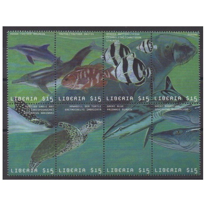 Buy this set of stamps of Liberia of the year 2001 (Nb 3325/3332).