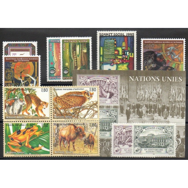 Timbres  - Nations Unies (ONU - Genève) - 1995 - No 281/292 - BF 7