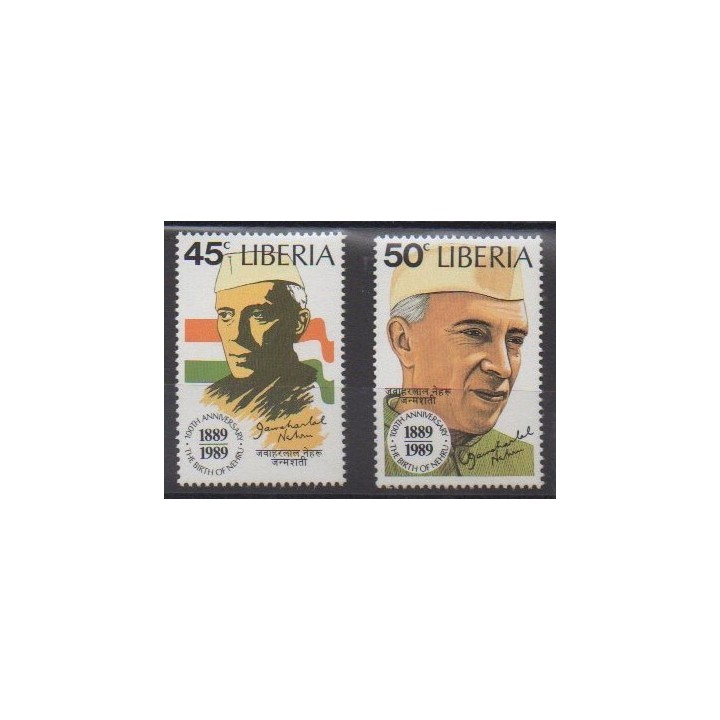 Buy this set of stamps of Liberia of the year 1989 (Nb 1135/1136).