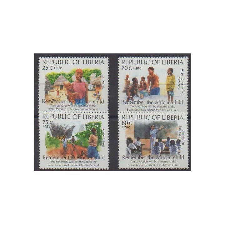 Buy this set of stamps of Liberia of the year 1994 (Nb 1257/1260).