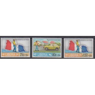 Acheter cette série de timbres du Liberia de l'année 1995 (No 1277/1279).