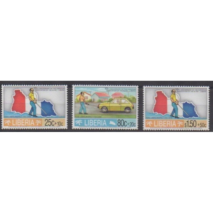 Acheter cette série de timbres du Liberia de l'année 1995 (No 1277/1279).