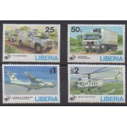 Liberia - 1995 - No 1295/1298 - Histoire militaire - Transports