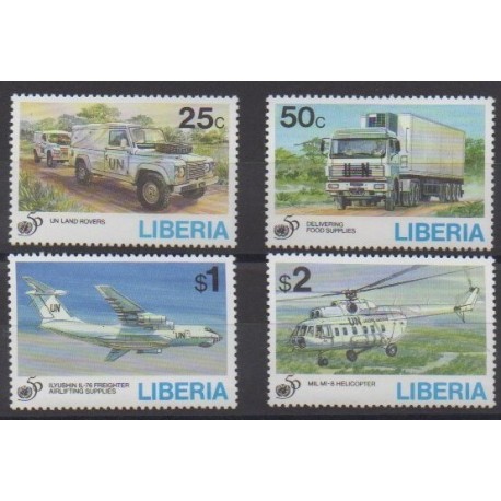 Liberia - 1995 - Nb 1295/1298 - Military history - Transport