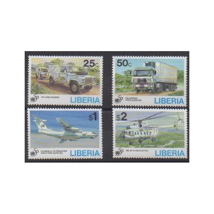 Acheter cette série de timbres du Liberia de l'année 1995 (No 1295/1298).