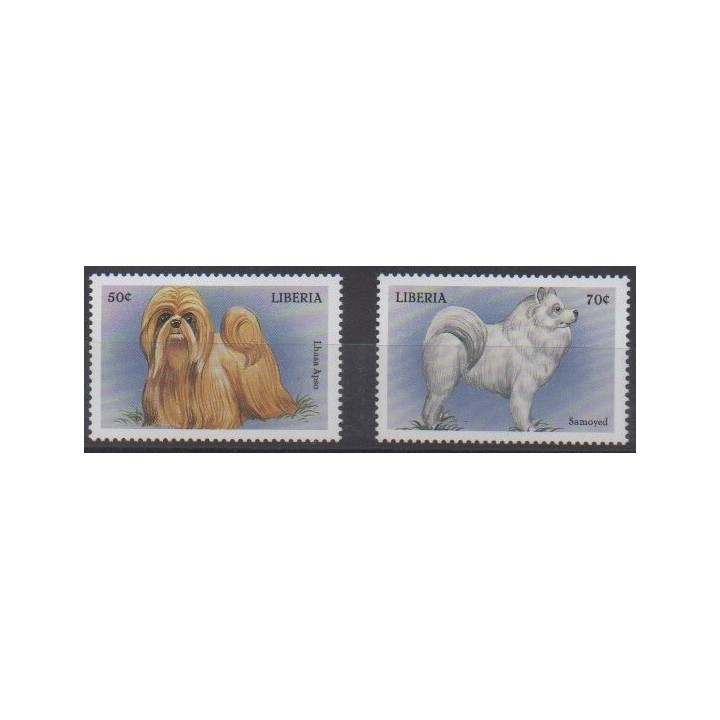 Acheter cette série de timbres du Liberia de l'année 1999 (No 2035/2036).