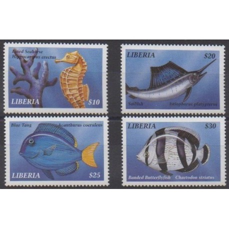 Liberia - 1999 - No 2272/2275 - Vie marine