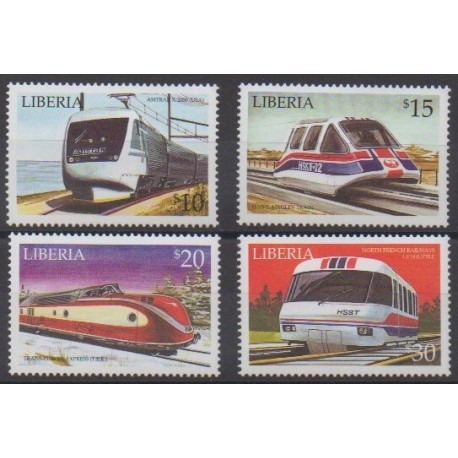Liberia - 2001 - No 3167/3170 - Chemins de fer