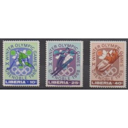 Liberia - 1967 - No 451/453 - Jeux olympiques d'hiver