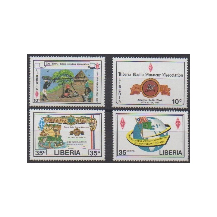 Acheter cette série de timbres du Liberia de l'année 1987 (No 1055/1058).