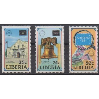 Buy this set of stamps of Liberia of the year 1986 (Nb 1032/1034).