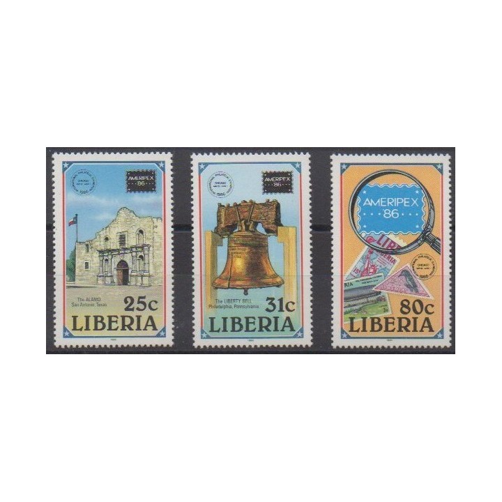 Buy this set of stamps of Liberia of the year 1986 (Nb 1032/1034).