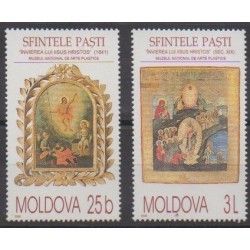 Moldavie - 2000 - No 311/312 - Pâques - Peinture