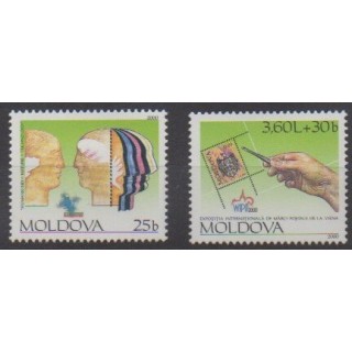 Acheter cette série de timbres de Moldavie de l'année 2000 (No 314/315).
