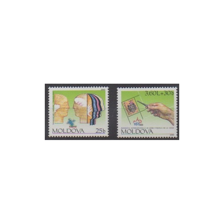 Acheter cette série de timbres de Moldavie de l'année 2000 (No 314/315).