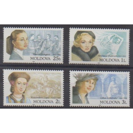 Moldavie - 2001 - No 333/336 - Célébrités