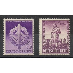 Allemagne - 1942- No 742/743 - Seconde Guerre mondiale