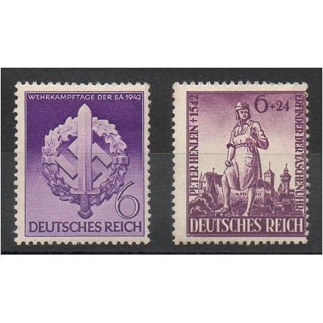 Allemagne - 1942- No 742/743 - Seconde Guerre mondiale