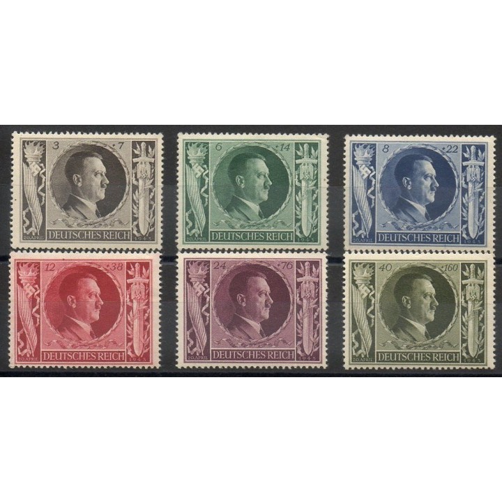 Timbres - Thème Seconde Guerre mondiale - Allemagne - 1943- No 763/768