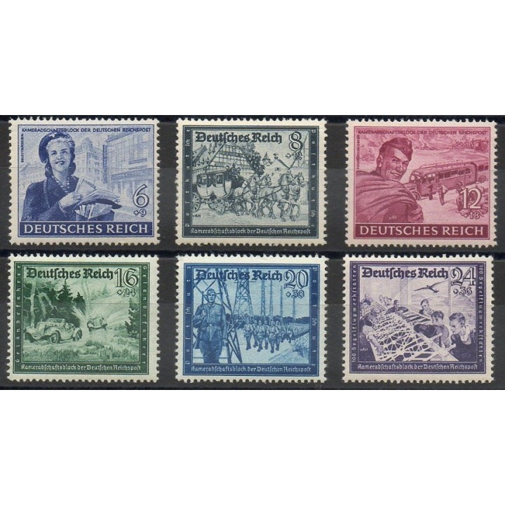 Timbres - Thème Seconde Guerre mondiale - Allemagne - 1944- No 805/810
