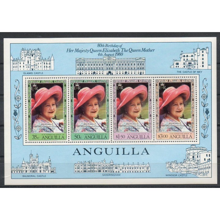 Timbres - Thème royauté - Anguilla - 1980- No BF 33