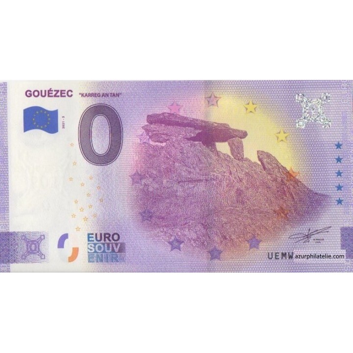 Billet souvenir touristique - 2021-3 - Gouézec - Karreg an Tan - (Finistère)