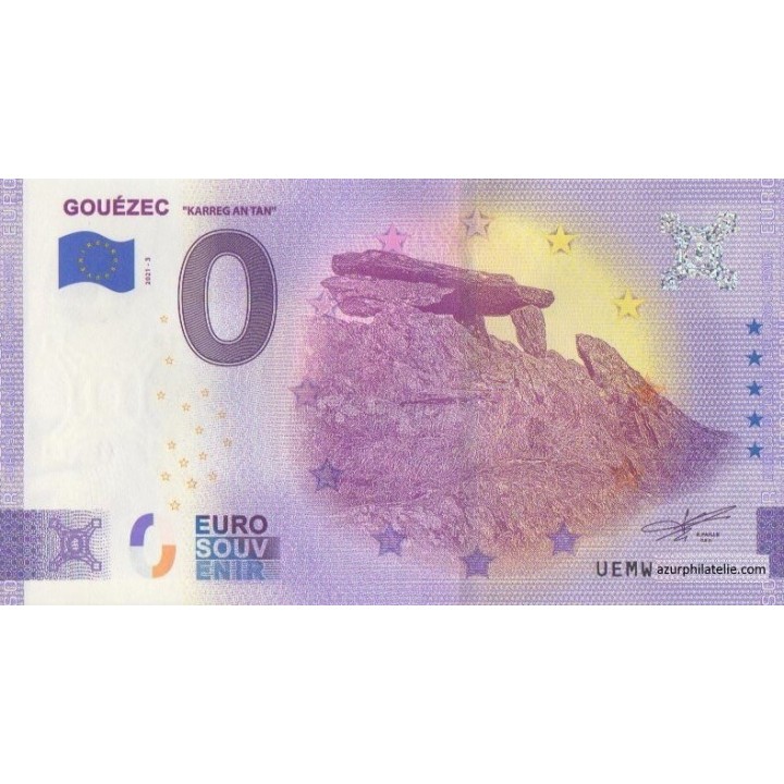 Billet souvenir touristique - 2021-3 - Gouézec - Karreg an Tan - (Finistère)