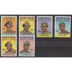 Liberia - 1983 - No 962/967 - Histoire militaire