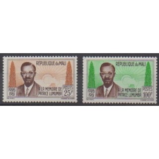 Buy this set of stamps of Mali of the year 1962 (Nb 33/34).
