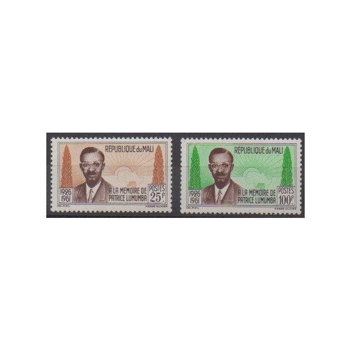 Buy this set of stamps of Mali of the year 1962 (Nb 33/34).