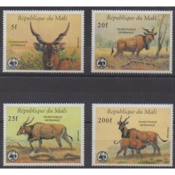 Mali - 1986 - No 538/541 - Mammifères - Espèces menacées - WWF