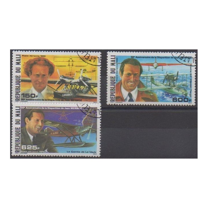 Acheter ces timbres du Mali de l'année 1986 (No PA517/PA519). - Oblitéré