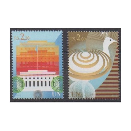 Nations Unies (ONU - Genève) - 2014 - No 866/867 - Monuments