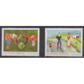 Buy this set of stamps of United Nations (UN - Geneva) of the year 2014 (Nb 876/877).