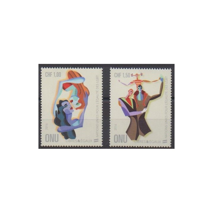 Acheter cette série de timbres des Nations Unies (ONU - Genève)  de l'année 2016 (No 942/943).