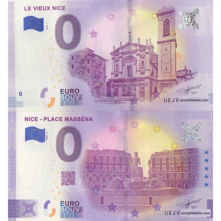 Billet souvenir touristique - 2021-2 - Place Masséna - Vieux Nice - Même numéro - (Alpes-Maritimes)