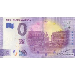 Billet souvenir touristique - 2021-2 - Place Masséna - Numéro de la 1ère liasse - (Alpes-Maritimes)