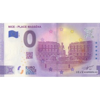 Billet souvenir touristique - 2021-2 - Place Masséna - (Alpes-Maritimes)